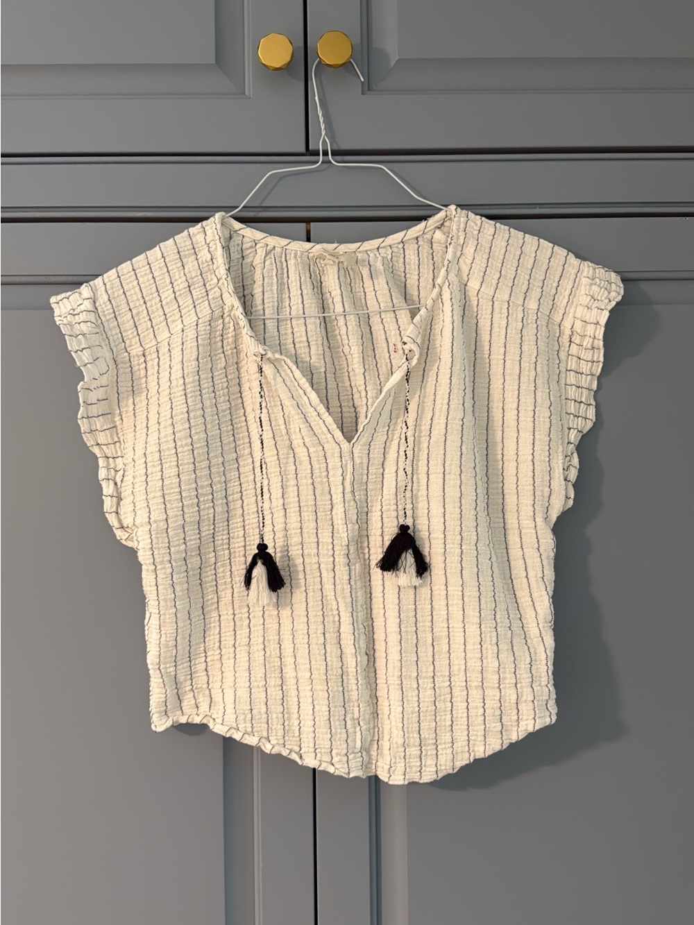 Joie white gauzy top